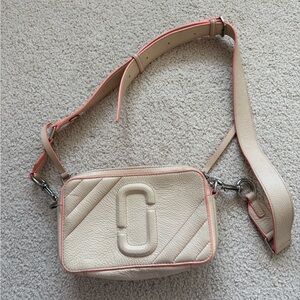 Marc Jacobs Cream and Pink Crossbody Bag